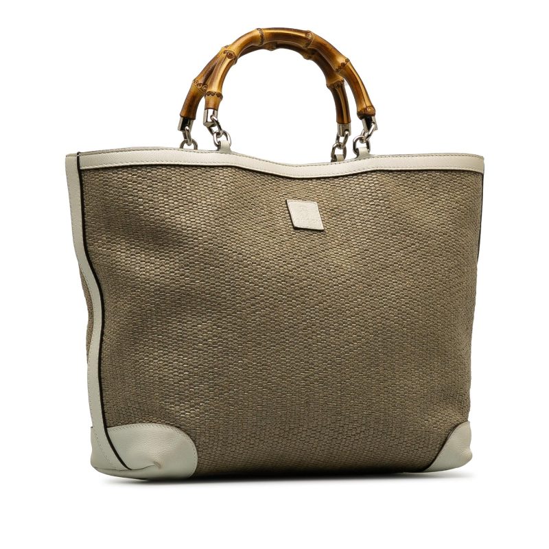 Gucci Medium Raffia Bamboo Shopper Tote (SHG-lv32Tc) - Barde - Image 2