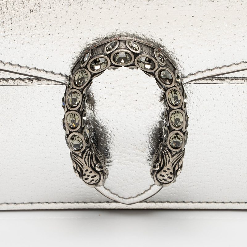 Gucci Metallic Leather Dionysus Super Mini Bag (SHF-PQUwUw) - Barde - Image 7