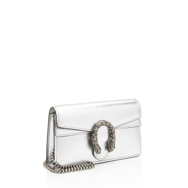 Gucci Metallic Leather Dionysus Super Mini Bag (SHF-PQUwUw) - Barde - Image 2