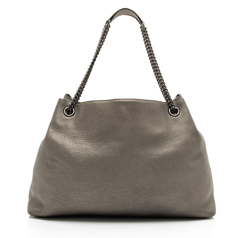 Gucci Metallic Leather Soho Large Shoulder Bag (SHF-Splnx2) - Barde - Image 3