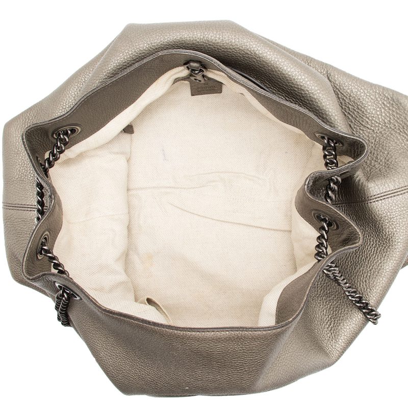 Gucci Metallic Leather Soho Large Shoulder Bag (SHF-Splnx2) - Barde - Image 7