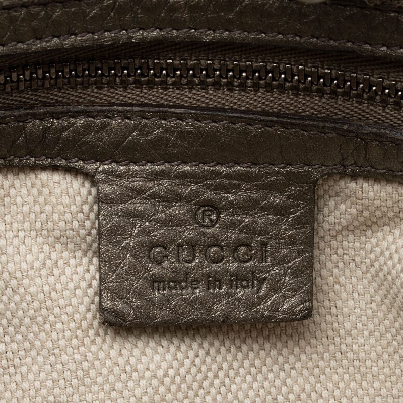 Gucci Metallic Leather Soho Large Shoulder Bag (SHF-Splnx2) - Barde - Image 8