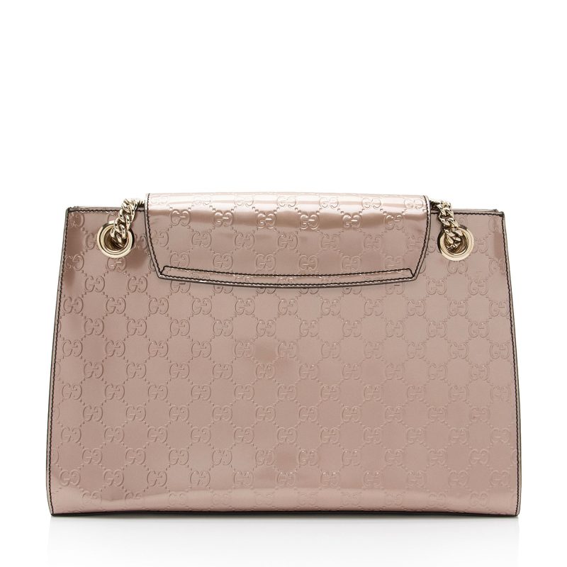 Gucci Metallic Patent Guccissima Leather Emily Large Shoulder Bag (SHF-v4gshd) - Barde - Image 3
