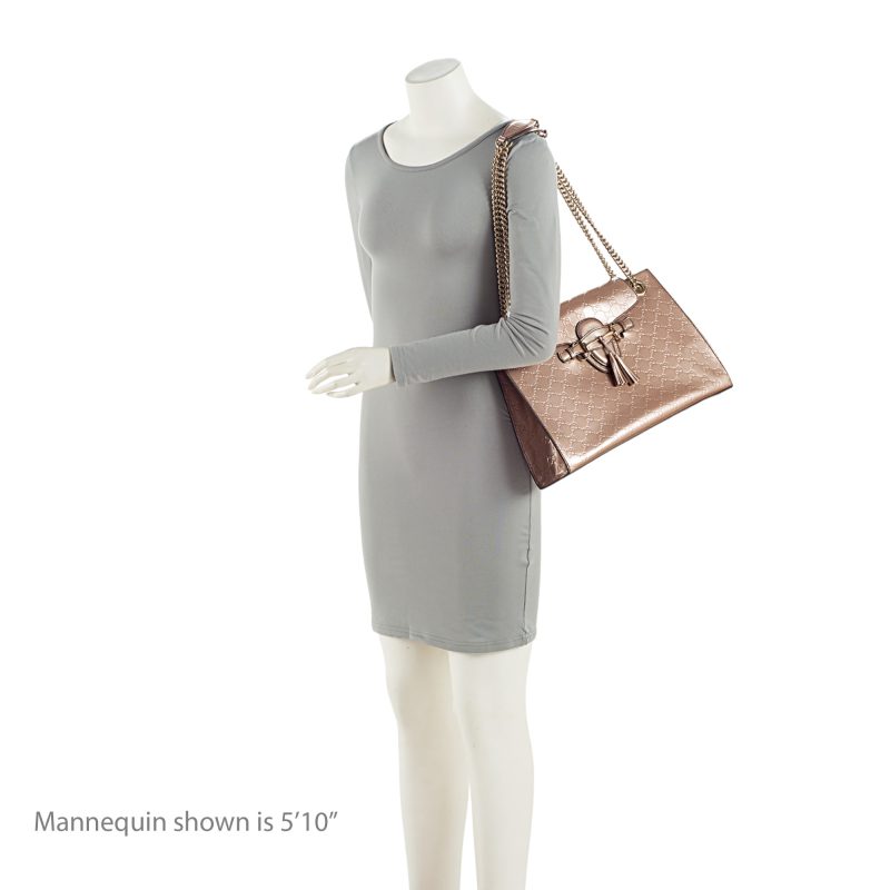 Gucci Metallic Patent Guccissima Leather Emily Large Shoulder Bag (SHF-v4gshd) - Barde - Image 5
