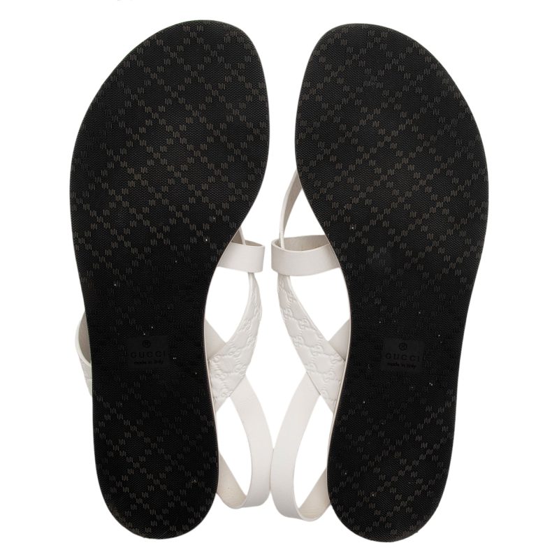 Gucci Microguccissima Leather Gladiator Sandals - Size 11 / 41 (SHF-eghKbe) - Barde - Image 6