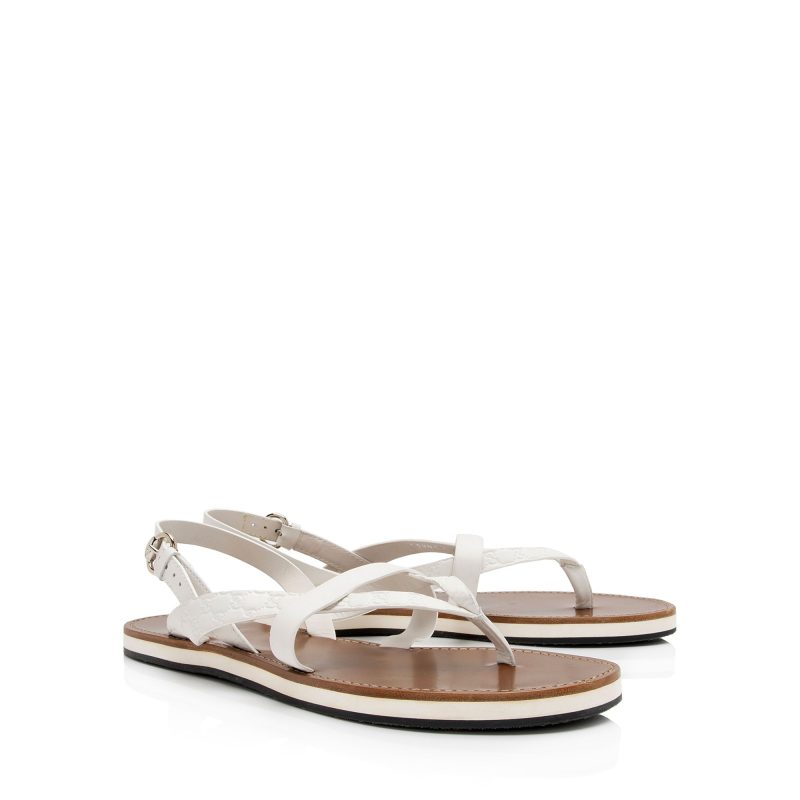 Gucci Microguccissima Leather Gladiator Sandals - Size 11 / 41 (SHF-eghKbe) - Barde - Image 2