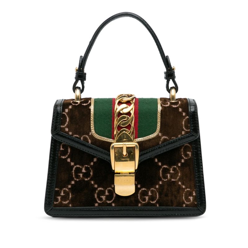 Gucci Mini GG Velvet Sylvie Satchel (SHG-f0os8k) - Barde
