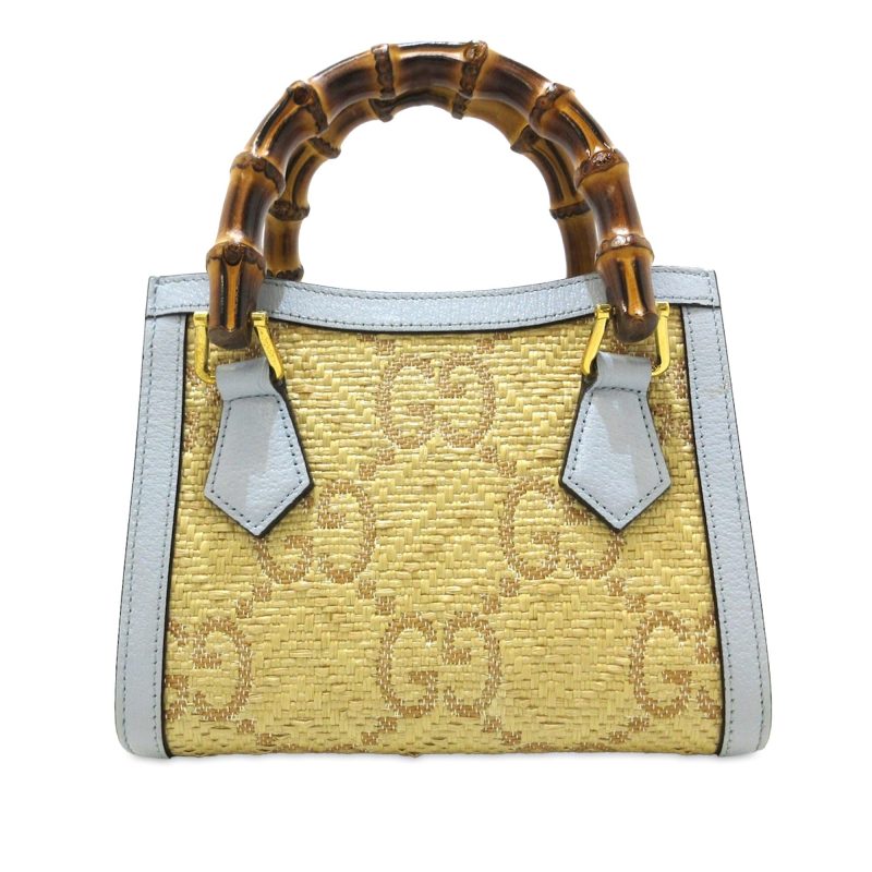 Gucci Mini Jumbo GG Raffia Diana (SHG-drcDRd) - Barde - Image 3
