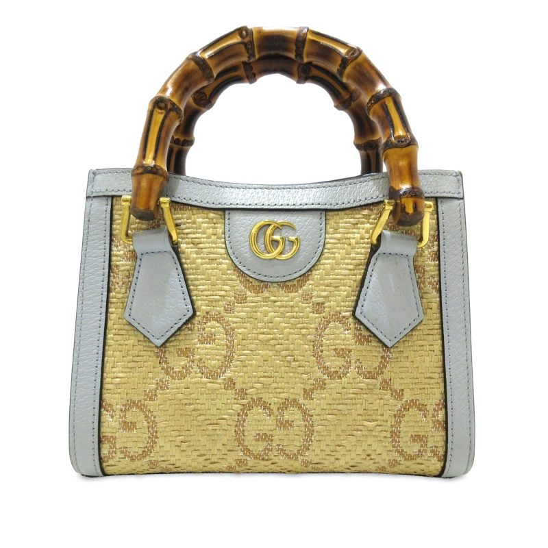 Gucci Mini Jumbo GG Raffia Diana (SHG-drcDRd) - Barde