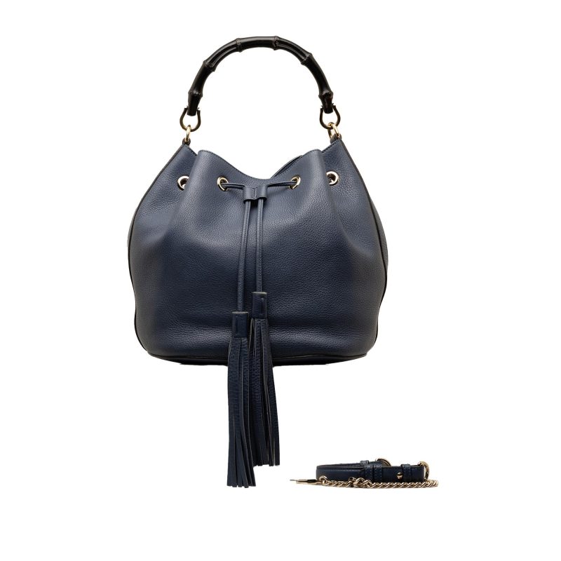 Gucci Miss Bamboo Leather Bucket Bag (SHG-wpdVi1) - Barde - Image 5
