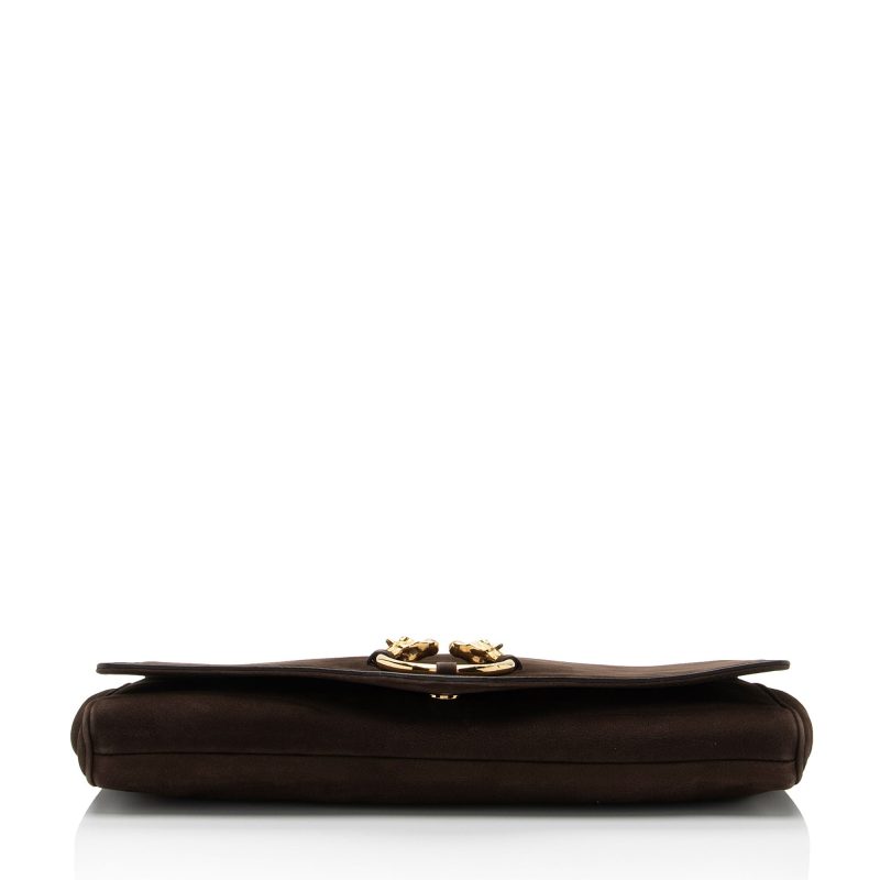 Gucci Nubuck Leather Ribot Clutch (SHF-ge9pTT) - Barde - Image 4