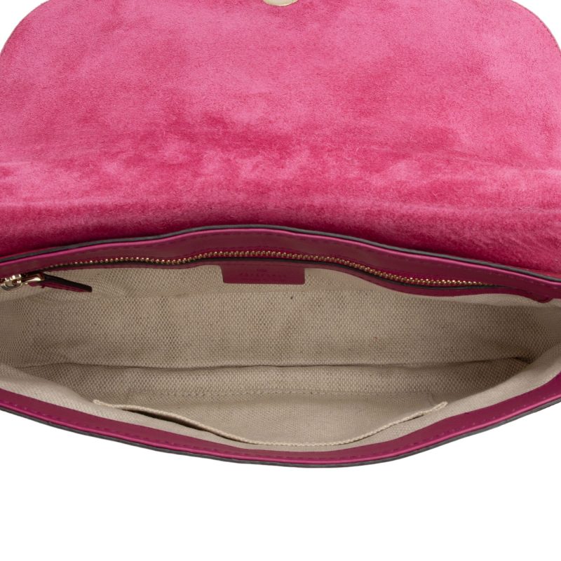 Gucci Patent Leather Soho Medium Flap Bag (SHF-V6tPqW) - Barde - Image 7