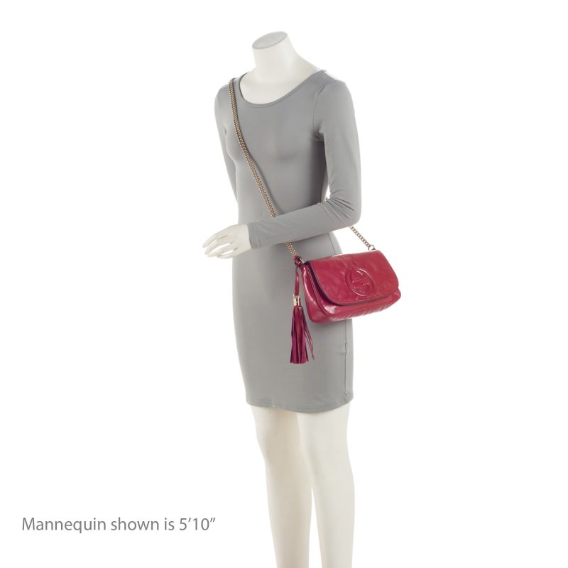 Gucci Patent Leather Soho Medium Flap Bag (SHF-V6tPqW) - Barde - Image 5