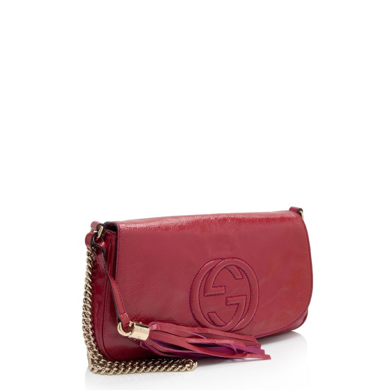 Gucci Patent Leather Soho Medium Flap Bag (SHF-V6tPqW) - Barde - Image 2