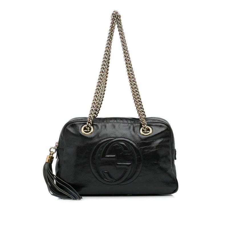 Gucci Patent Soho Chain Shoulder Bag (SHG-EHEZ8m) - Barde