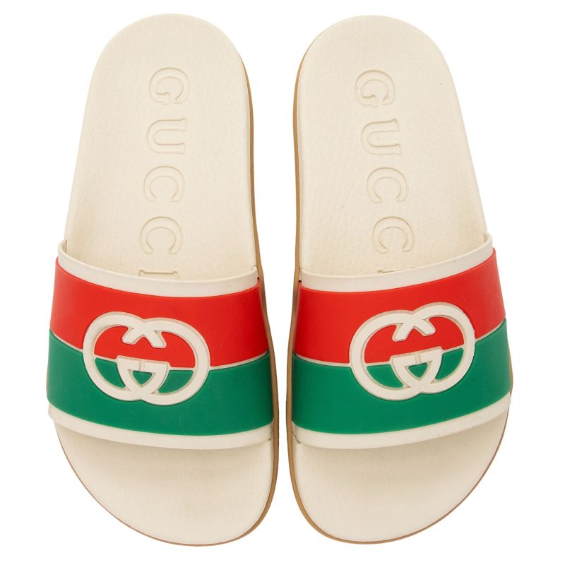 Gucci Rubber Interlocking G Slide Sandals - Size 6 / 36 (SHF-r8HZXE) - Barde - Image 4
