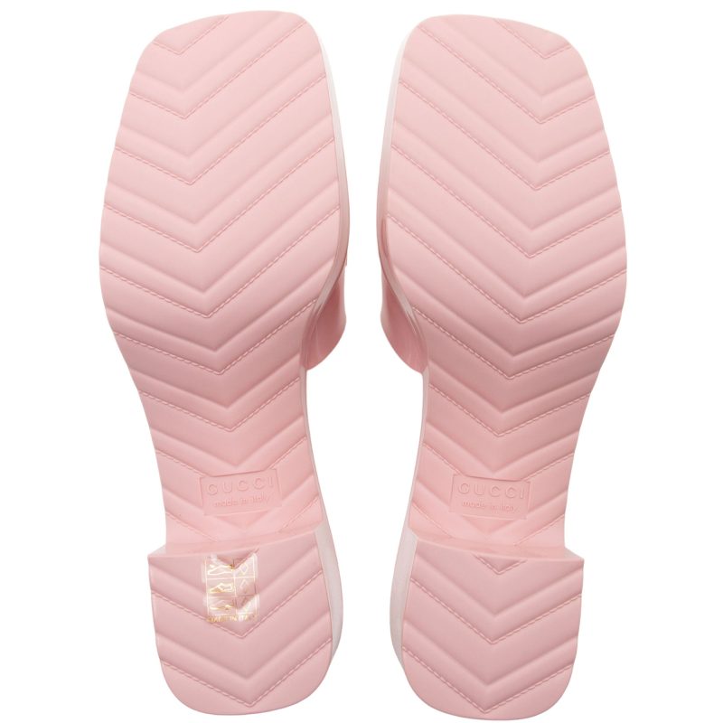 Gucci Rubber Slide Sandals - Size 8 / 38 (SHF-QTr76P) - Barde - Image 6
