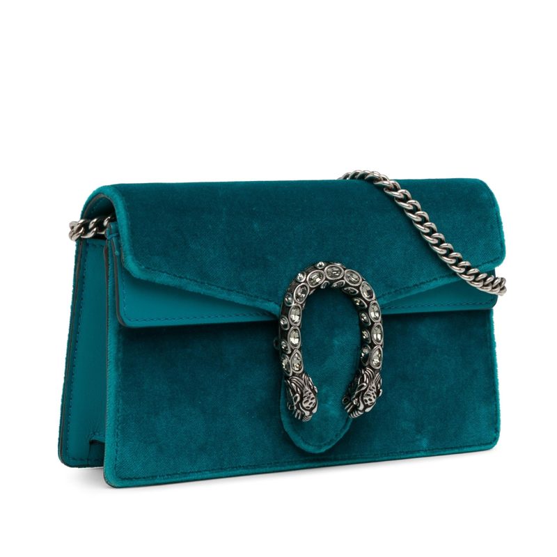 Gucci Super Mini Velvet Dionysus Crossbody Bag (SHG-eHau7e) - Barde - Image 2