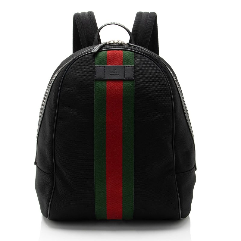 Gucci Techno Canvas Web Backpack (SHF-sknsmd) - Barde