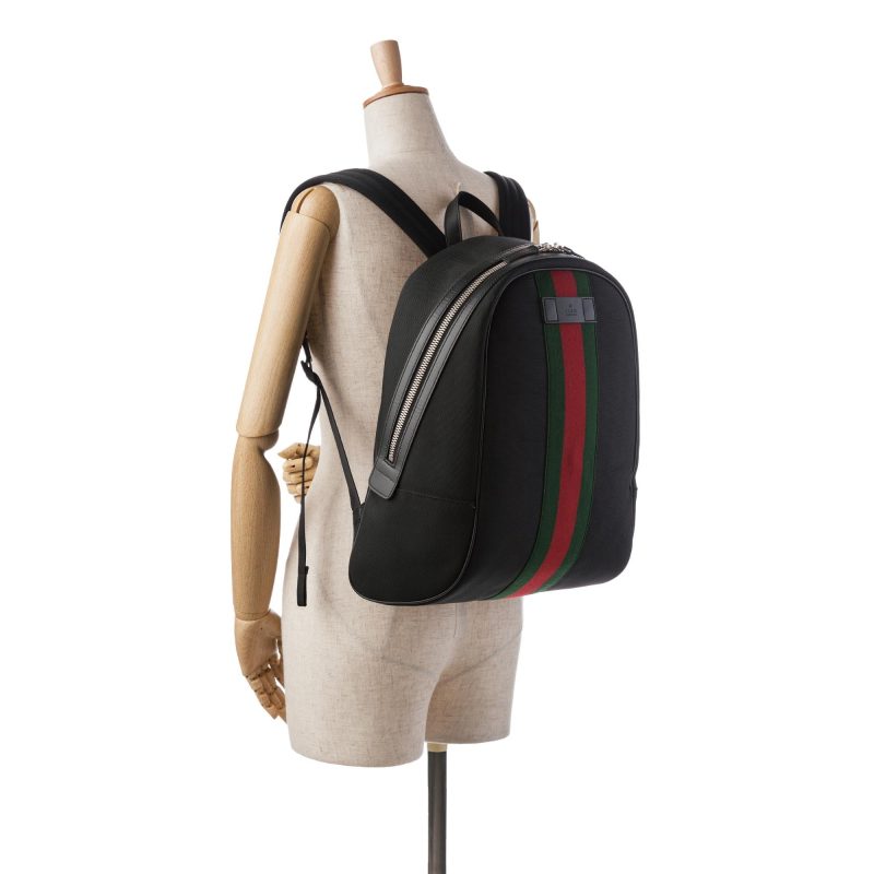 Gucci Techno Web Canvas Backpack (SHG-HShuVx) - Barde - Image 5