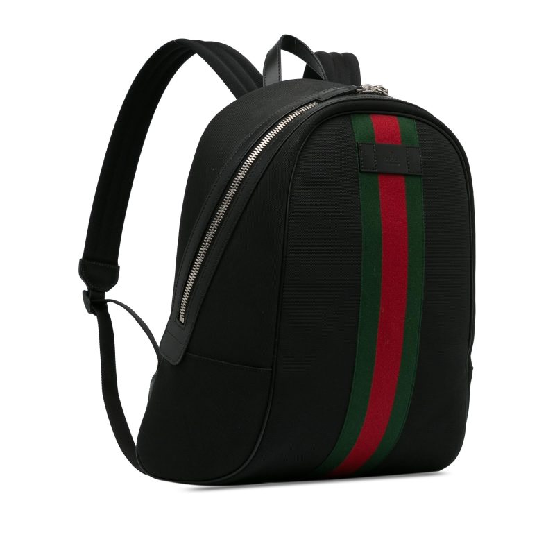 Gucci Techno Web Canvas Backpack (SHG-HShuVx) - Barde - Image 2