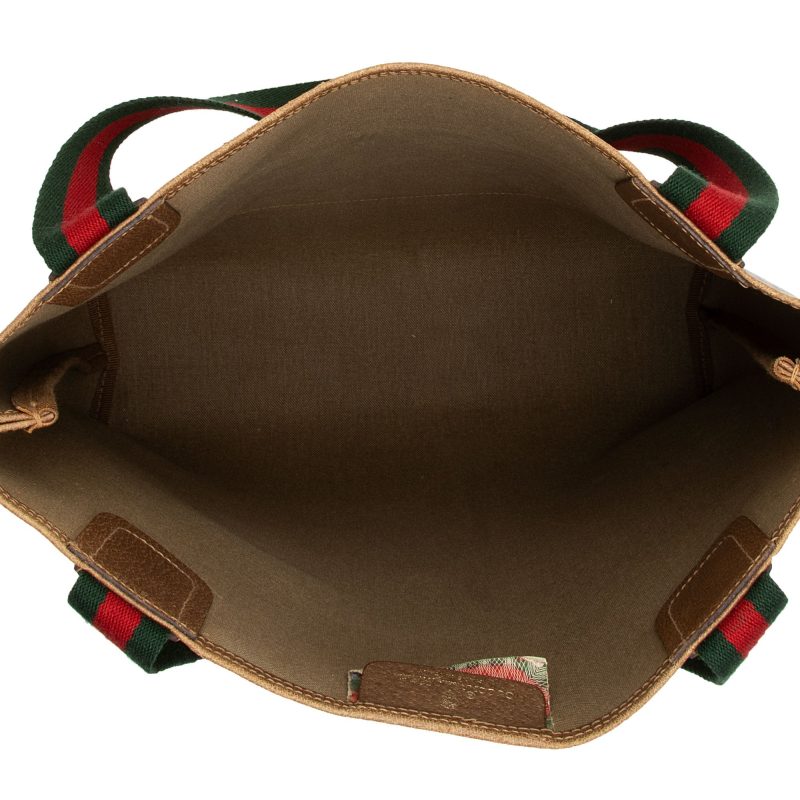 Gucci Vintage GG Plus Web Tote (SHF-2zXCOT) - Barde - Image 7