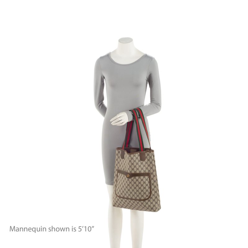 Gucci Vintage GG Plus Web Tote (SHF-2zXCOT) - Barde - Image 5