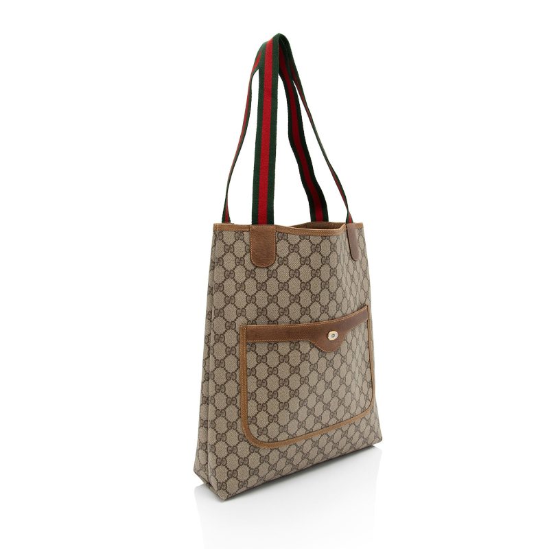 Gucci Vintage GG Plus Web Tote (SHF-2zXCOT) - Barde - Image 2