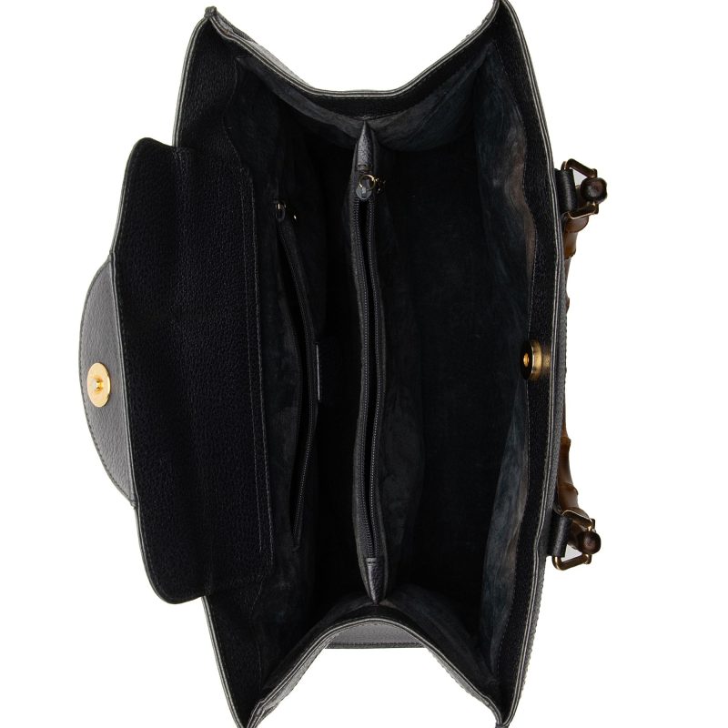 Gucci Vintage Leather Bamboo Diana Tote (SHF-7SmqFT) - Barde - Image 7