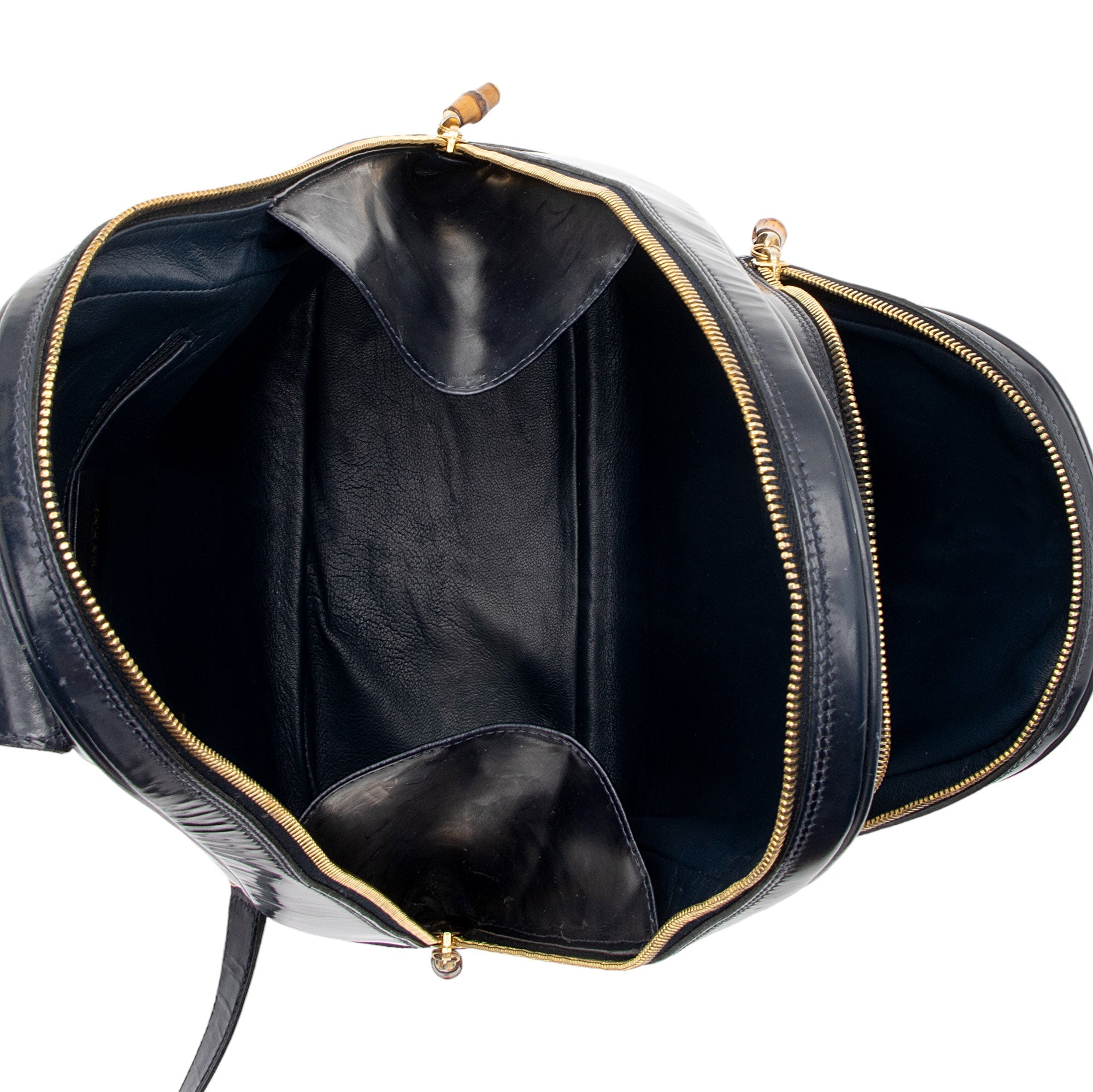 Gucci Vintage Patent Leather Bamboo Sling Backpack (SHF-dSK8BK) - Barde - Image 7
