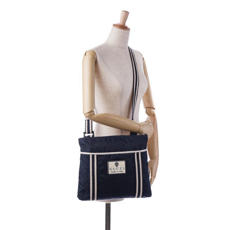 Gucci Web Crest Nylon Crossbody (SHG-RAJYVJ) - Barde - Image 5