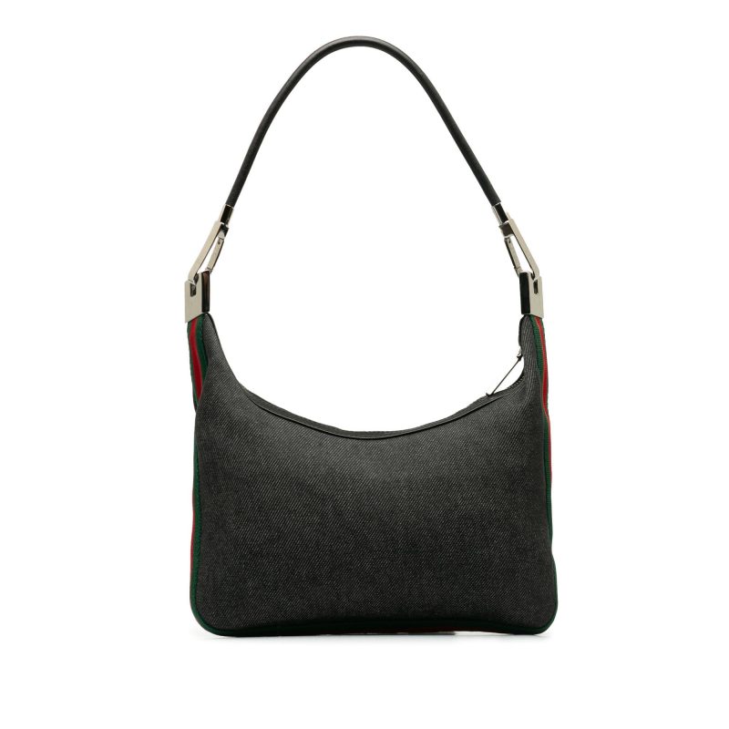 Gucci Web Denim Shoulder Bag (SHG-iAFw89) - Barde - Image 3