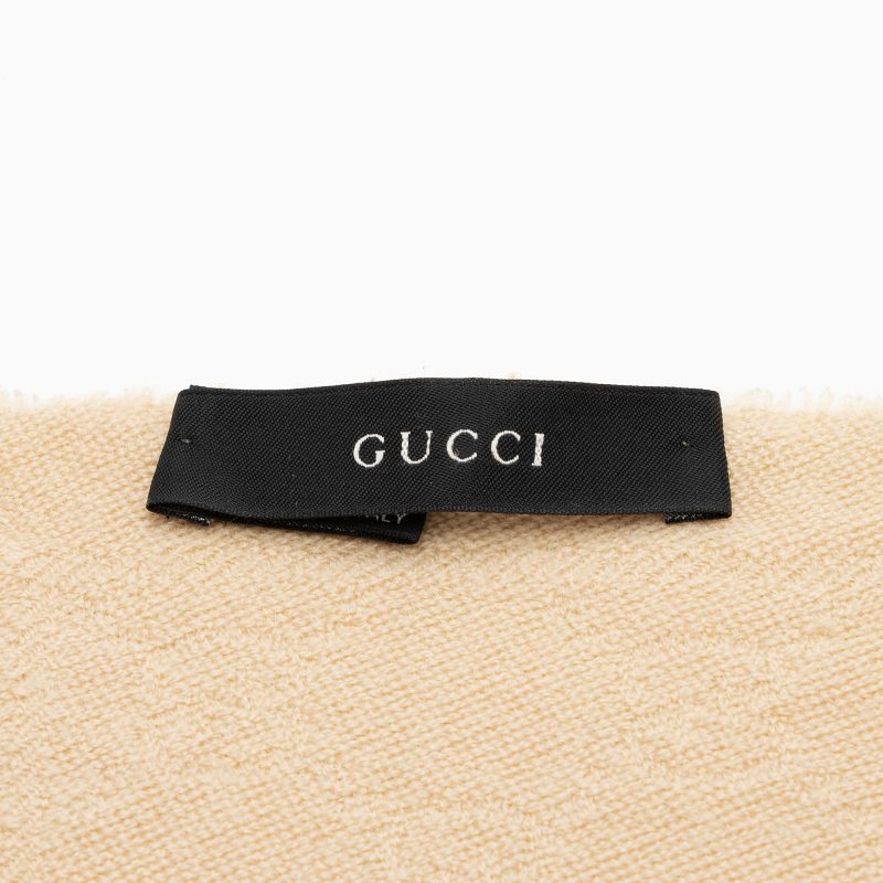 Gucci Wool Silk GG Jacquard Scarf (SHF-GtOuQZ) - Barde - Image 4