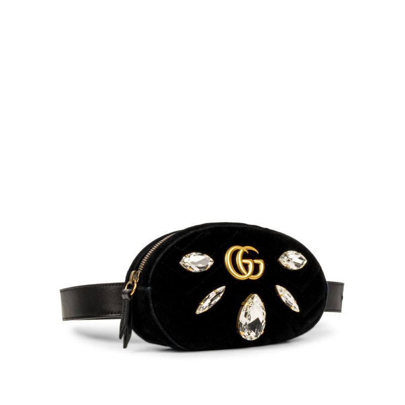 Gucci Marmont Embellished Bumbag - Black - Barde - Image 2