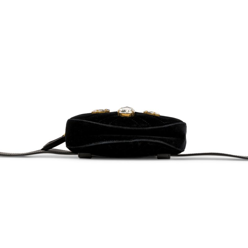 Gucci Marmont Embellished Bumbag - Black - Barde - Image 4