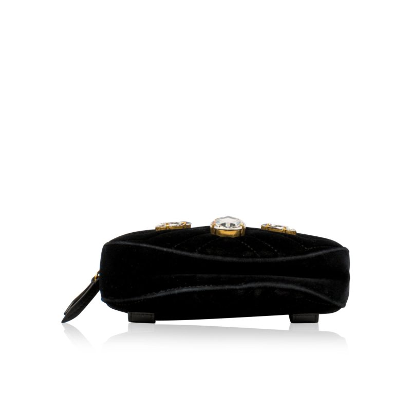 Gucci Marmont Embellished Bumbag - Black - Barde - Image 5