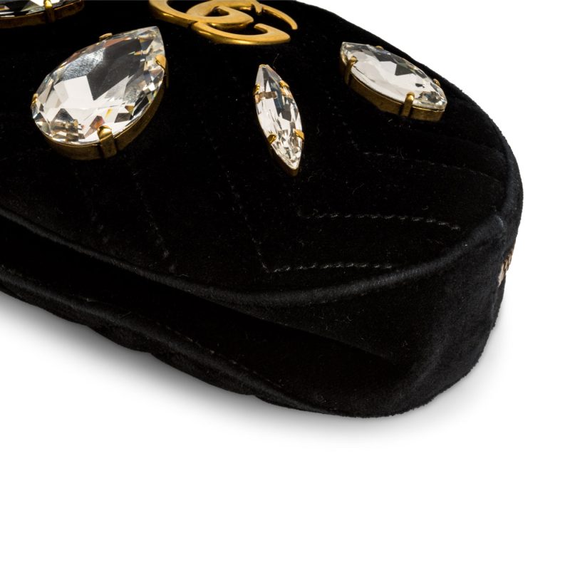 Gucci Marmont Embellished Bumbag - Black - Barde - Image 6