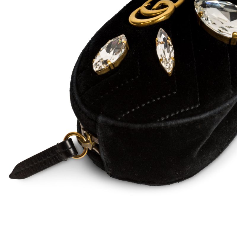 Gucci Marmont Embellished Bumbag - Black - Barde - Image 7