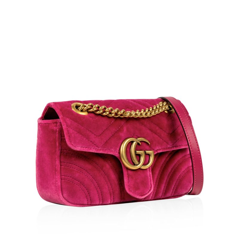 Gucci Mini Velvet Marmont - Fuschia - Barde - Image 2