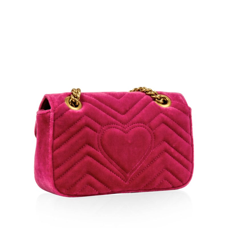 Gucci Mini Velvet Marmont - Fuschia - Barde - Image 3