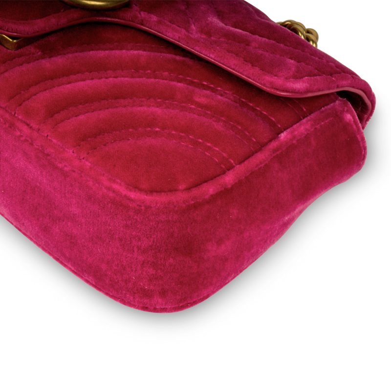 Gucci Mini Velvet Marmont - Fuschia - Barde - Image 6