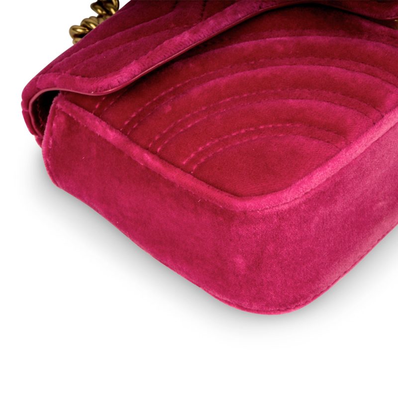 Gucci Mini Velvet Marmont - Fuschia - Barde - Image 7