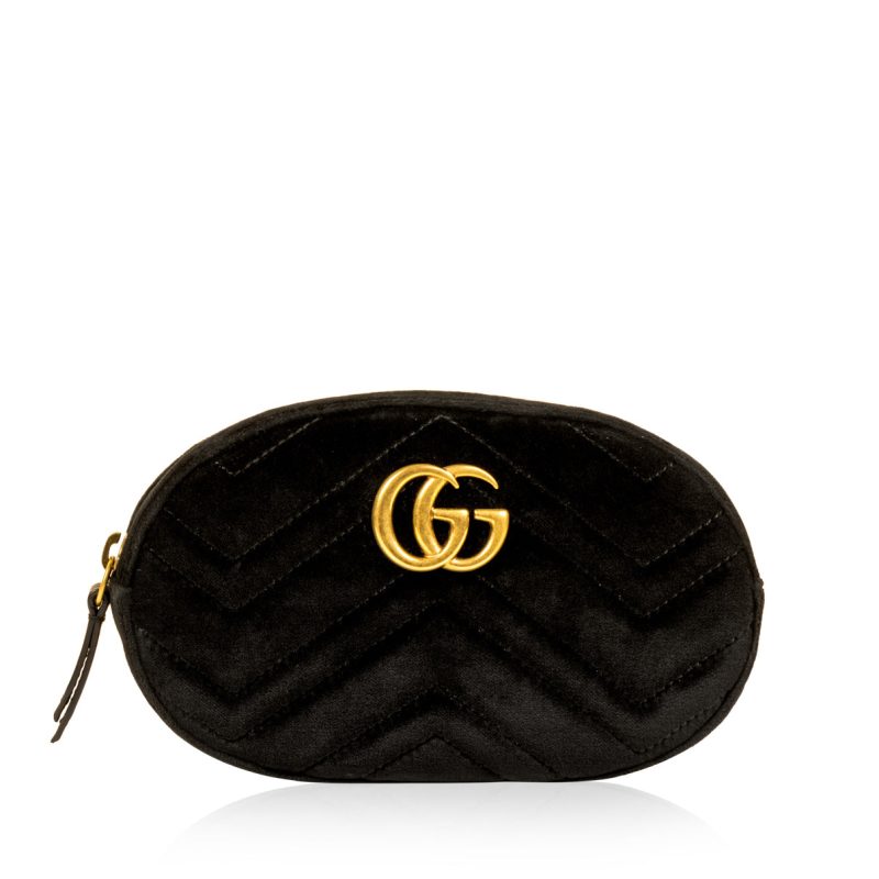Gucci Marmont Belt Bag - Black Velvet - Barde