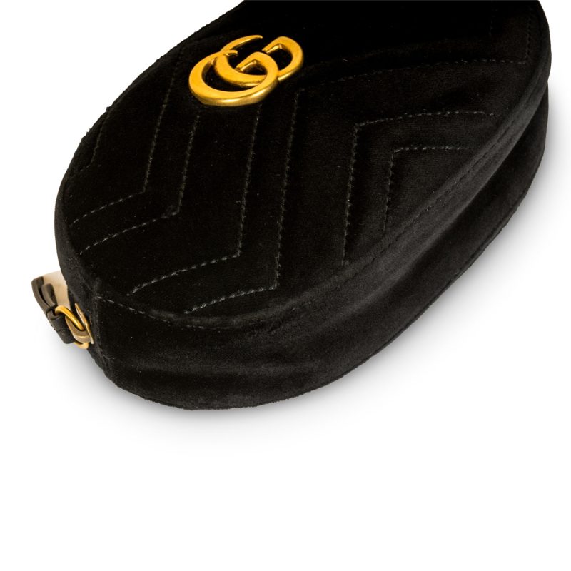 Gucci Marmont Belt Bag - Black Velvet - Barde - Image 5