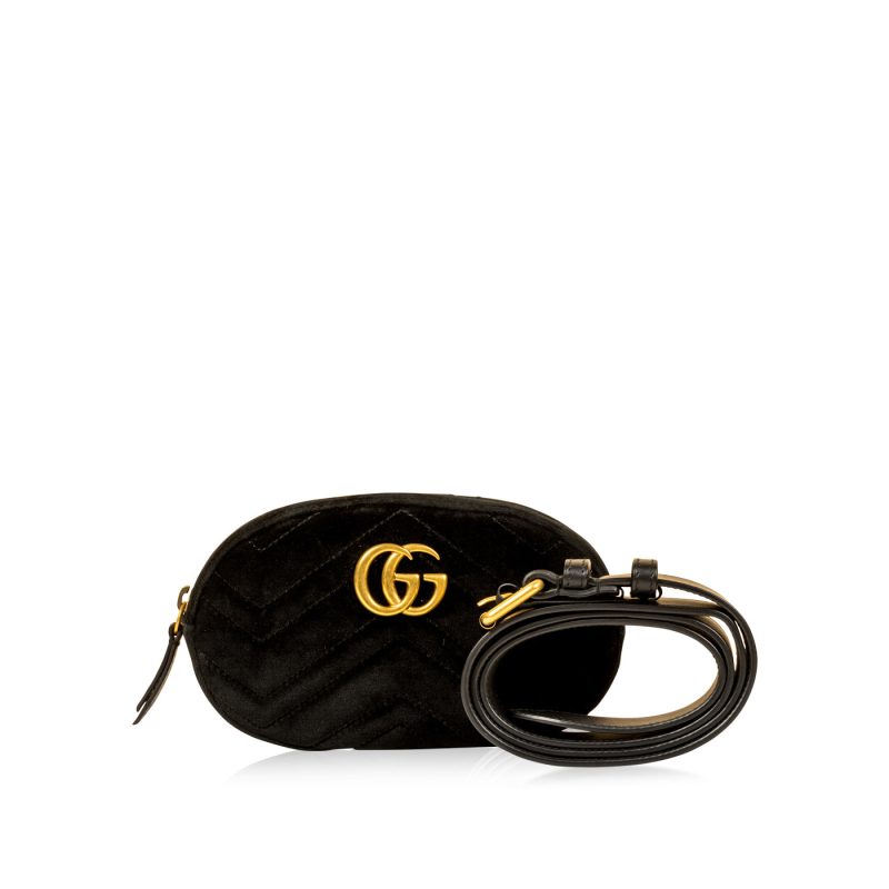 Gucci Marmont Belt Bag - Black Velvet - Barde - Image 8