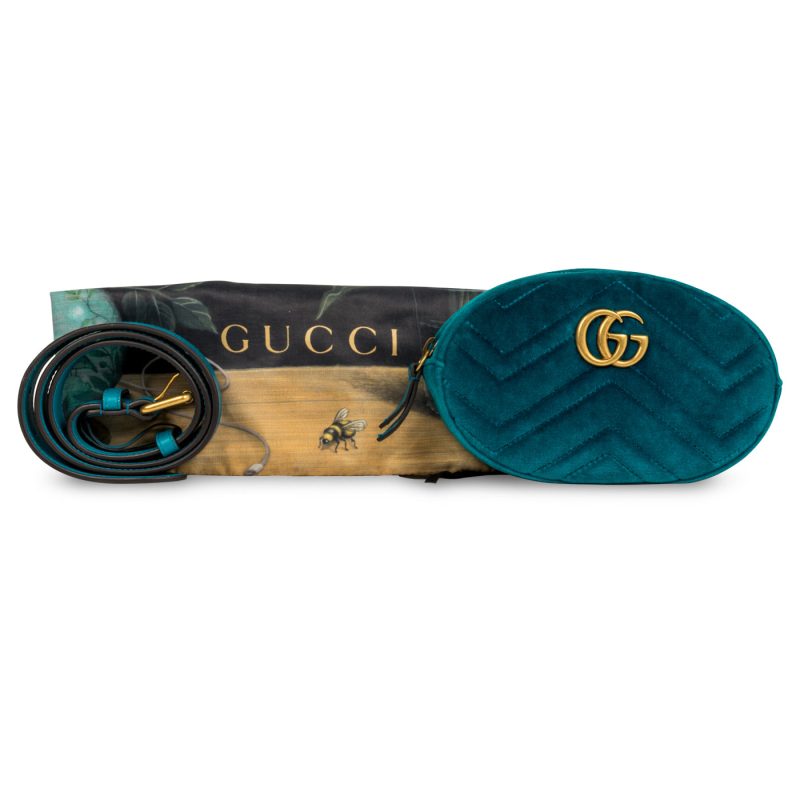 Gucci Marmont Velvet Belt Bag - Barde - Image 6