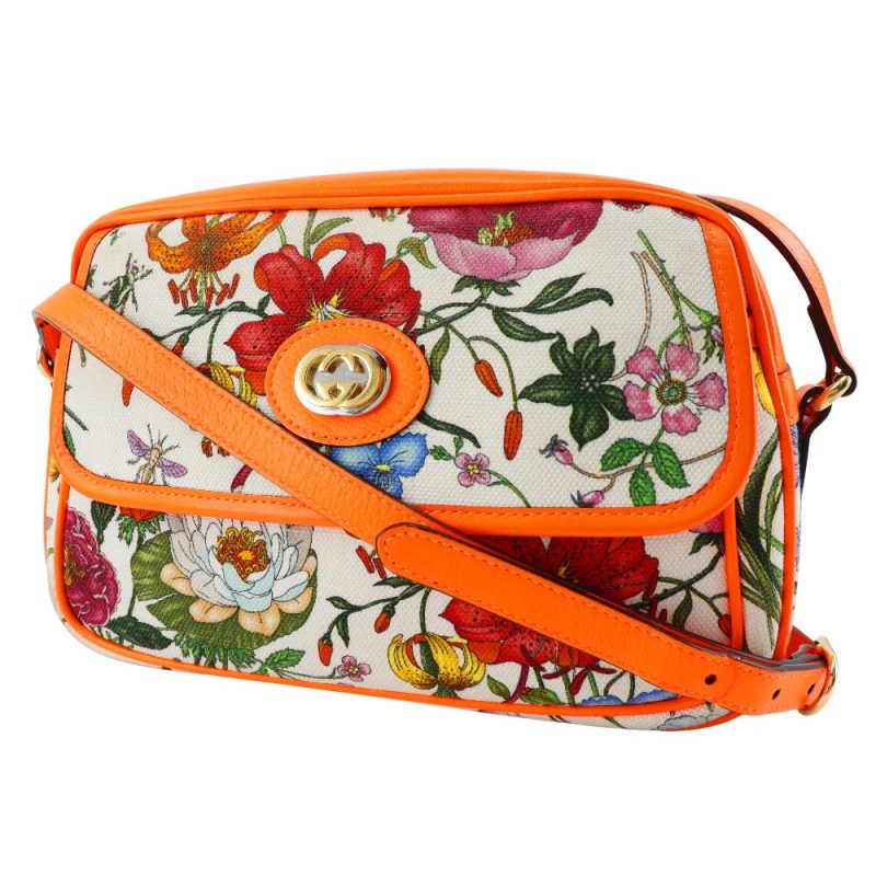 Gucci GG Flora Canvas Leather Shoulder Bag - Barde - Image 2