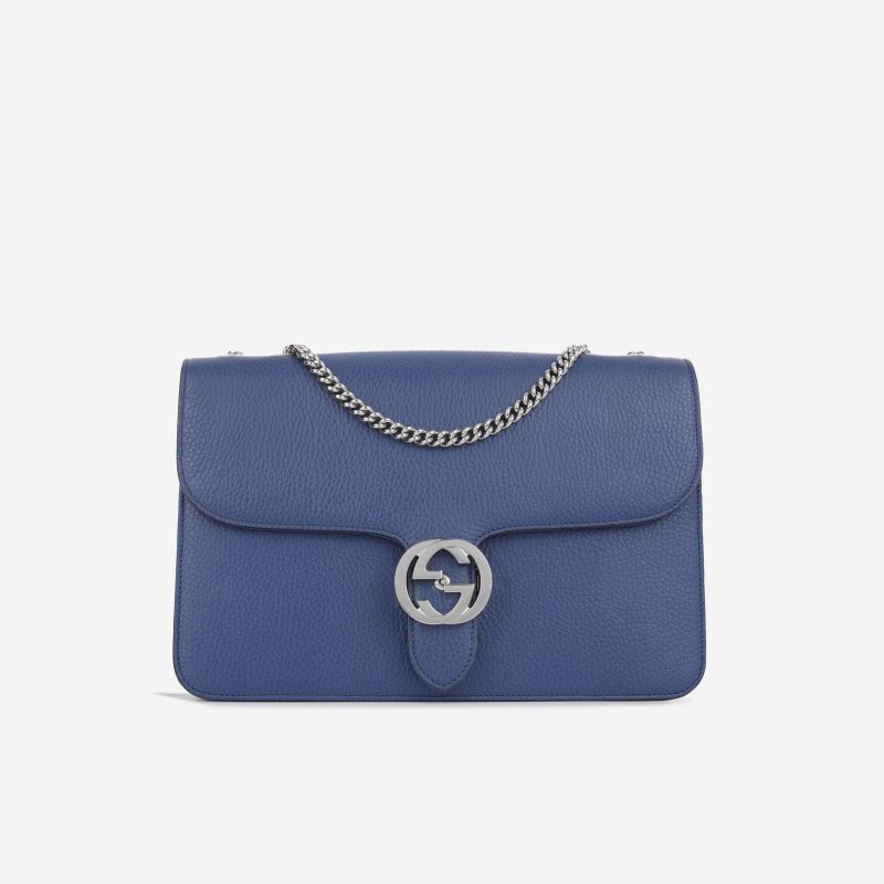 Gucci Large Interlocking GG Bag - Blue - Barde