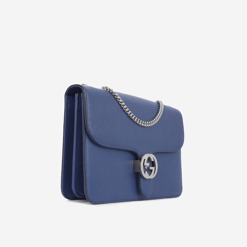 Gucci Large Interlocking GG Bag - Blue - Barde - Image 2