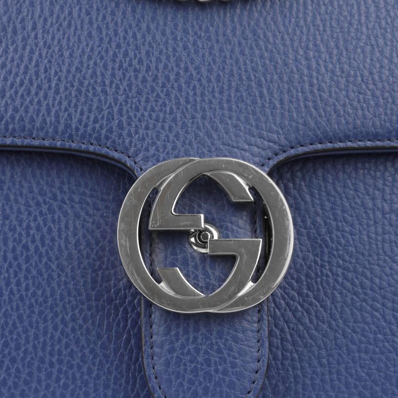 Gucci Large Interlocking GG Bag - Blue - Barde - Image 6